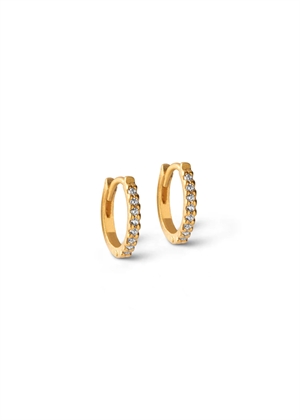 Flora petite hoops Forgyldt Enamel 